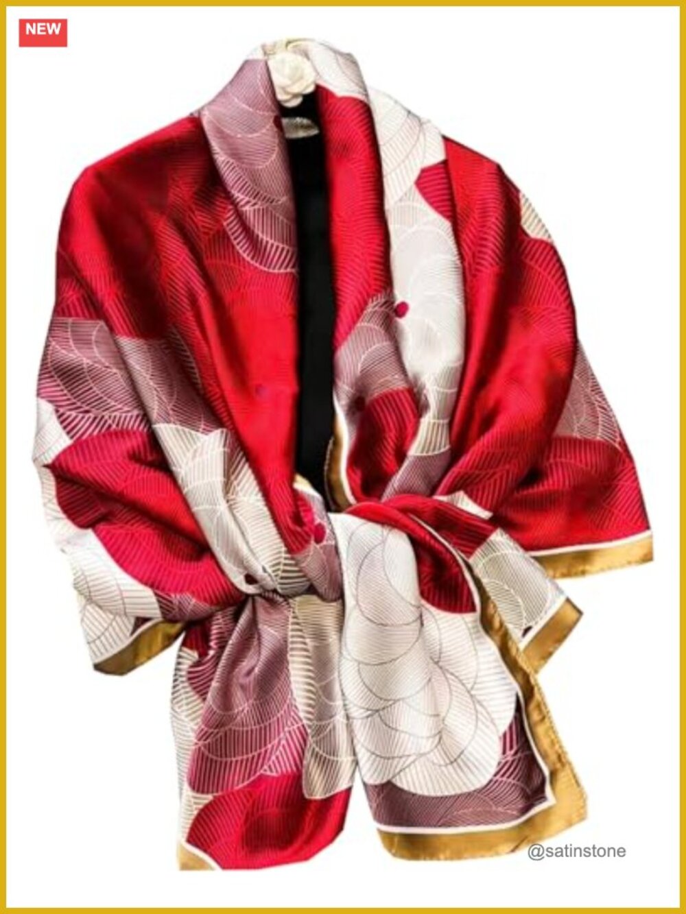 Silky Satin Shawl Wrap for Women Dressy Long Scarf Formal
